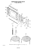 MICROWAVE DOOR Diagram and Parts List for KEMS376TBL3  KitchenAid Microwave Oven Combo