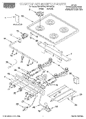 COOKTOP AND MANIFOLD, LITERATURE Diagram and Parts List for FGP305EN4  Roper Range
