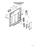 INNER DOOR Diagram and Parts List for DU5200XW0  Whirlpool Dishwasher