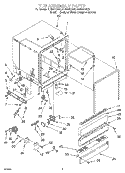 Part Location Diagram of WP8054184 Whirlpool Dishwasher Access Panel
