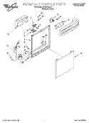 FRAME AND CONSOLE Diagram and Parts List for GU980SCGS1  Whirlpool Dishwasher