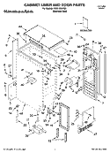CABINET LINER AND DOOR PARTS Diagram and Parts List for KUIA15NLHS8  KitchenAid Ice Maker