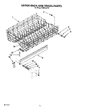 UPPER RACK AND TRACK Diagram and Parts List for KUDD23HY0  KitchenAid Dishwasher