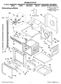 OVEN PARTS Diagram and Parts List for KEBC208KWH1  KitchenAid Wall Oven