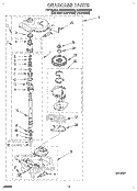 GEARCASE Diagram and Parts List for 8LSP6244BG2  Whirlpool Washer