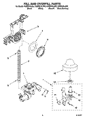 FILL AND OVERFILL PARTS Diagram and Parts List for KUDP01DLBL2  KitchenAid Dishwasher