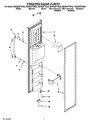 FREEZER DOOR PARTS Diagram and Parts List for KSCS25FTSS02  KitchenAid Refrigerator