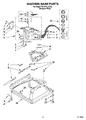 MACHINE BASE Diagram and Parts List for 7MLSR5132JQ3  Whirlpool Washer