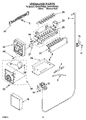ICEMAKER PARTS, PARTS NOT ILLUSTRATED Diagram and Parts List for 7GS6SHEXMS00  Whirlpool Refrigerator