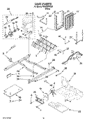 UNIT PARTS Diagram and Parts List for RS25CFXTQ01  Roper Refrigerator