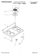 COOKTOP Diagram and Parts List for KERS507EAL2  KitchenAid Range