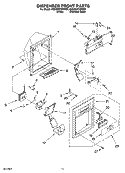 DISPENSER FRONT PARTS Diagram and Parts List for 6GD25DCXHS08  Whirlpool Refrigerator