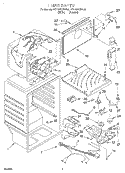 LINER Diagram and Parts List for 7ET18PKXDN00  Whirlpool Refrigerator