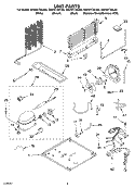 UNIT PARTS Diagram and Parts List for GR2SHTXKL03  Whirlpool Refrigerator