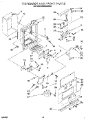 DISPENSER AND FRONT Diagram and Parts List for KSSS42QDX02  KitchenAid Refrigerator
