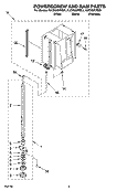 POWERSCREW AND RAM PARTS Diagram and Parts List for KUCS02CRWH1  KitchenAid Trash Compactor