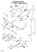MANIFOLD Diagram and Parts List for FGP337KN0  Roper Range