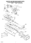 MOTOR AND ICE CONTAINER PARTS Diagram and Parts List for ED2PBEXTL00  Whirlpool Refrigerator