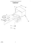 OVEN CAVITY Diagram and Parts List for MT0150SJQ0  Whirlpool Microwave