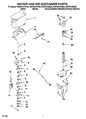MOTOR AND ICE CONTAINER PARTS Diagram and Parts List for KSRS25CSSS00  KitchenAid Refrigerator