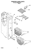 FREEZER LINER PARTS Diagram and Parts List for BRS70BBANA01  Whirlpool Refrigerator