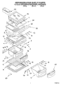 REFRIGERATOR SHELF Diagram and Parts List for KSRG27FKWH02  KitchenAid Refrigerator