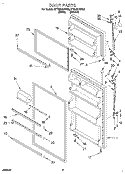 DOOR Diagram and Parts List for ET18JKXDW05  Whirlpool Refrigerator