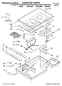 COOKTOP PARTS, OPTIONAL PARTS Diagram and Parts List for KECC567RBB02  KitchenAid Cooktop