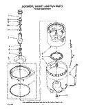 AGITATOR, BASKET AND TUB Diagram and Parts List for KAWE742WAL1  KitchenAid Washer