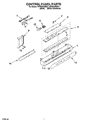 CONTROL PANEL PARTS Diagram and Parts List for KSSS48FMX01  KitchenAid Refrigerator