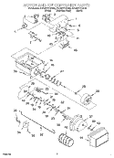 MOTOR AND ICE CONTAINER Diagram and Parts List for KSRB27FHWH00  KitchenAid Refrigerator