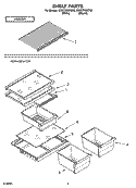 SHELF PARTS, OPTIONAL PARTS Diagram and Parts List for ET8GTKXKQ03  Whirlpool Refrigerator