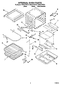 INTERNAL OVEN PARTS Diagram and Parts List for KGRI801PBL01  KitchenAid Range
