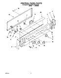 CONTROL PANEL, LIT/OPTIONAL Diagram and Parts List for RF4700XBW2  Whirlpool Range