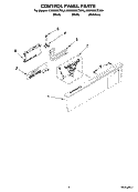 CONTROL PANEL PARTS Diagram and Parts List for KUDW03CTBL0  KitchenAid Dishwasher