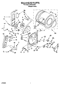BULKHEAD PARTS, OPTIONAL PARTS (NOT INCLUDED) Diagram and Parts List for LGR3624PQ1  Whirlpool Dryer