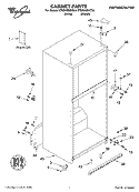 CABINET PARTS Diagram and Parts List for ET8RHMXKT04  Whirlpool Refrigerator