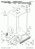 CABINET PARTS Diagram and Parts List for KSRP25FTWH02  KitchenAid Refrigerator