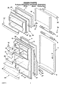 DOOR PARTS Diagram and Parts List for ER8GHKXMQ02  Whirlpool Refrigerator