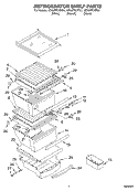 REFRIGERATOR SHELF Diagram and Parts List for GD25FFCHT01  Whirlpool Refrigerator
