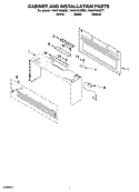 CABINET AND INSTALLATION PARTS Diagram and Parts List for YGH8155XMT1  Whirlpool Microwave