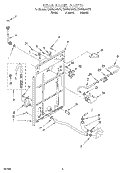 REAR PANEL Diagram and Parts List for KAWS850GT0  KitchenAid Washer