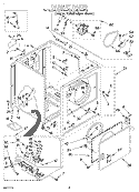 CABINET Diagram and Parts List for LGR5644EQ0  Whirlpool Dryer