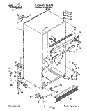 CABINET Diagram and Parts List for ET18RKXYN10  Whirlpool Refrigerator