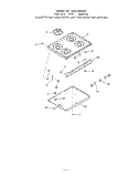 MAIN TOP Diagram and Parts List for 1415W1A  Roper Range