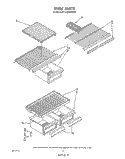 SHELF Diagram and Parts List for ET14ZKXWN00  Whirlpool Refrigerator