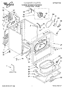 SECTION Diagram and Parts List for GEQ9858JT0  Whirlpool Dryer