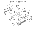 CONTROL PANEL AND LATCH Diagram and Parts List for RM778PXT4  Whirlpool Microwave Oven Combo