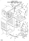 LINER Diagram and Parts List for 3ET16NKXBN00  Whirlpool Refrigerator