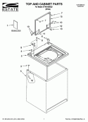 TOP AND CABINET PARTS Diagram and Parts List for ETW4100SQ2  Estate Washer